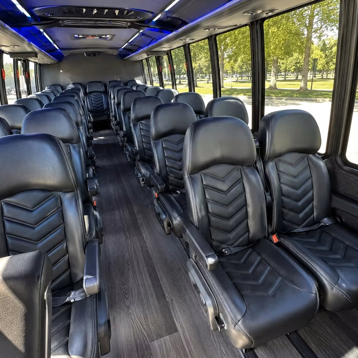 28 passenger minibus interior